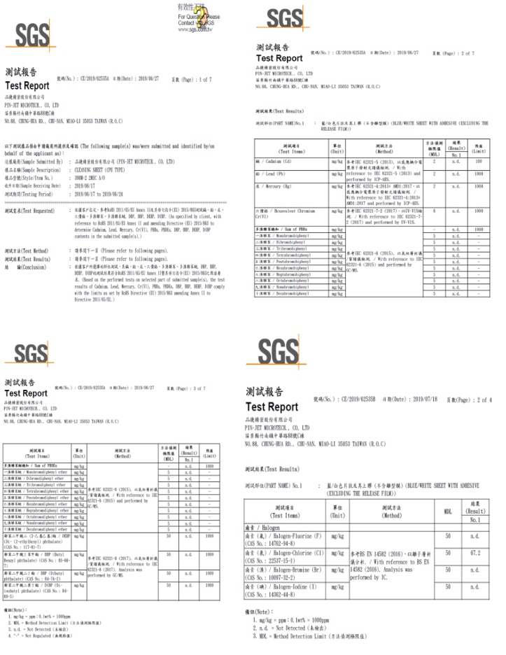 WA6000 SGS 檢驗報告